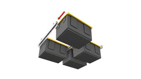 Bin/Tote Slide with Fixed Rails