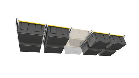 Bin/Tote Slide with Fixed Rails