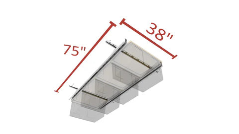Bin/Tote Slide with Adjustable Rails